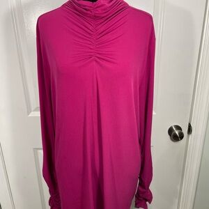 Susan Graver Women's Pink Ruched Top Blouse Size XL CB-80